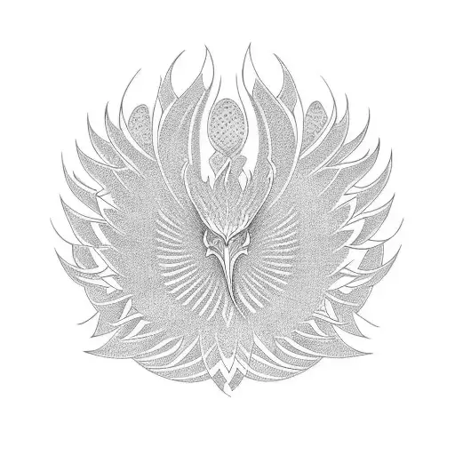 Incorporate Dotwork Patterns Into A Tribal Phoenix Tattoo On The Forearm
