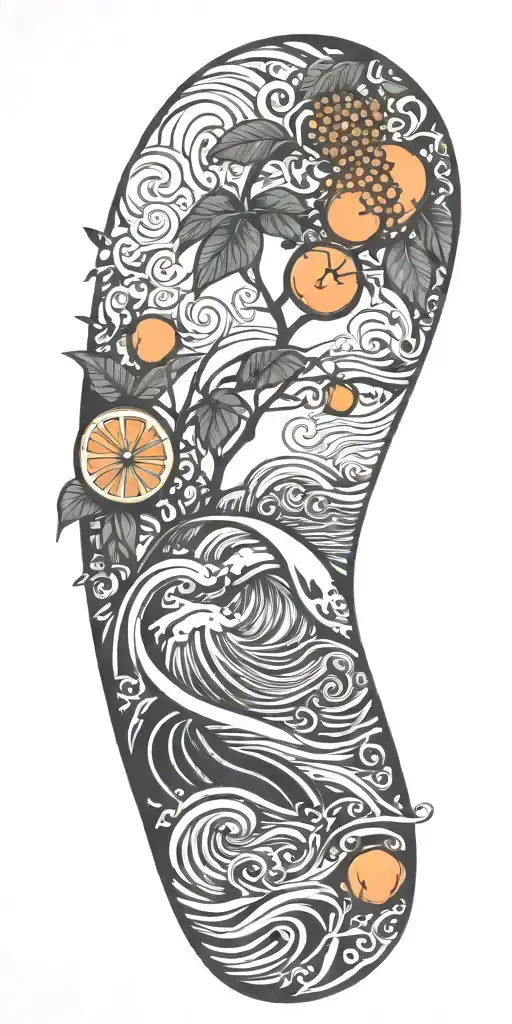 Waves Fruit Trees Sun