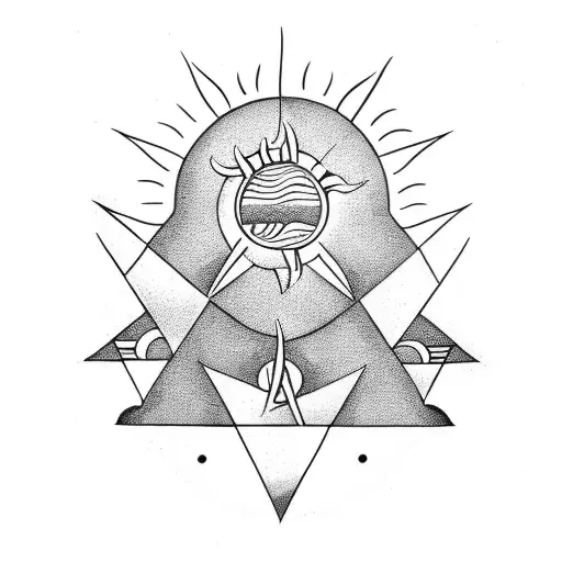 Wiccan Symbol Of The Moon And The Sun