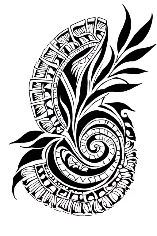 Polynesian Tattoo With African Symbolism And Motifs