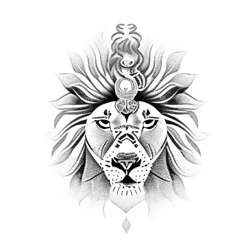 Lord Shiva With Lion