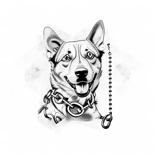 Dog And Chains