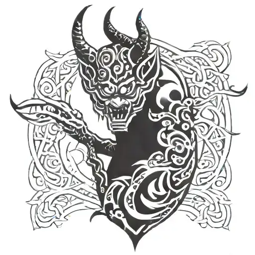 Thai Demon Black Out Sleeve