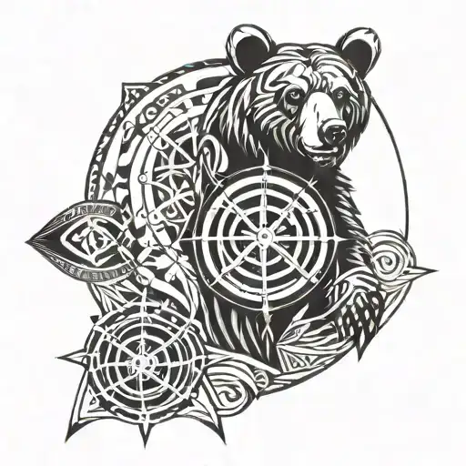 Bear And Veg Visor Compass