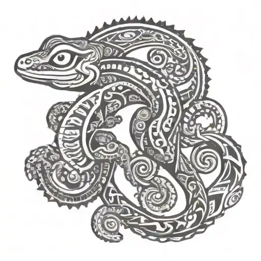 Gecko Aztec Symbols Representing The Client's Nickname