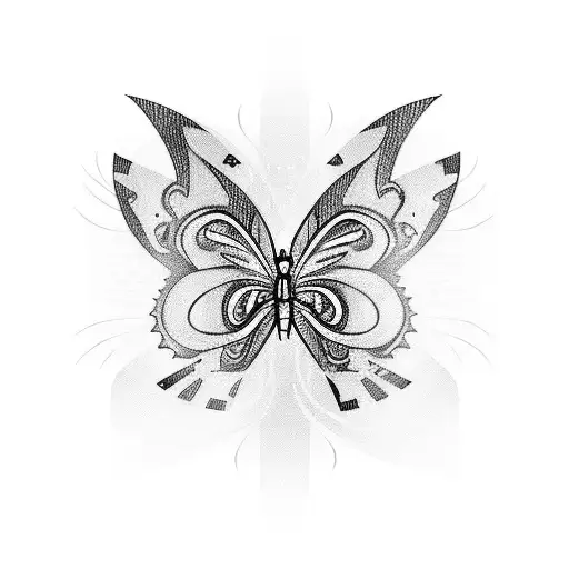 Line Neotribal Butterflies
