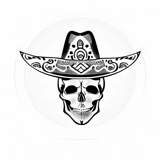 Skull In Sombrero