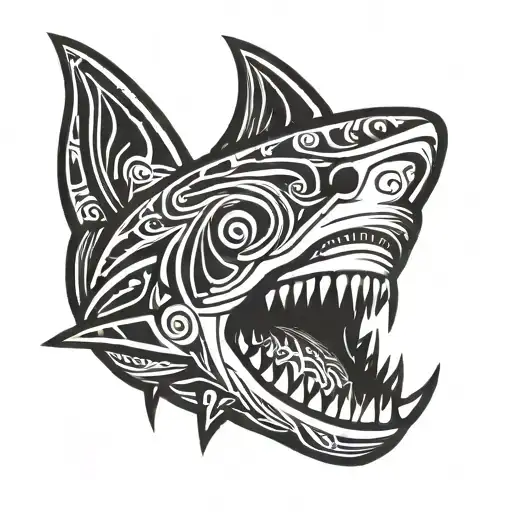 Tribal Shark Head