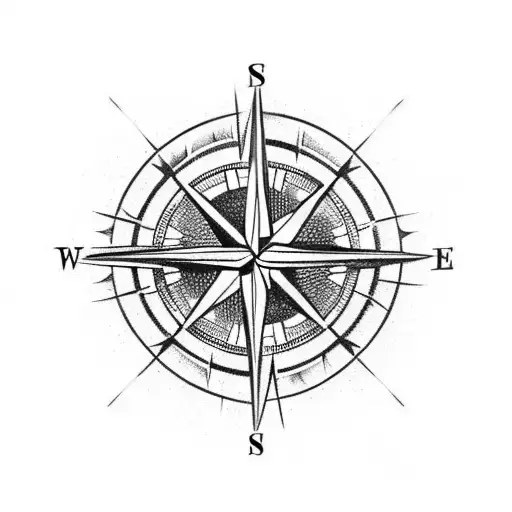 Black Compass Broken Apart
