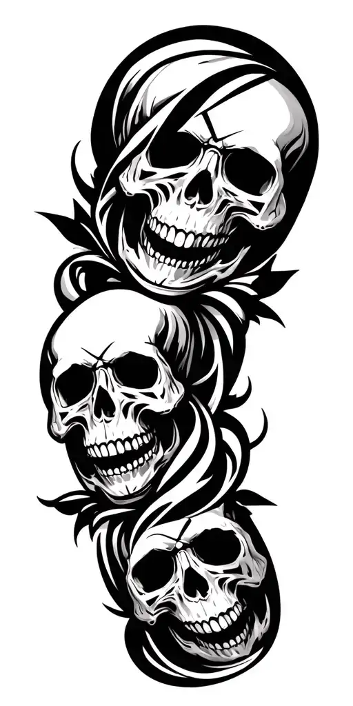 Skulls Connected Up Arm Sleeve