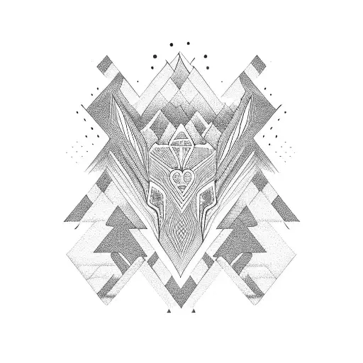 Digital Mountain Pattern