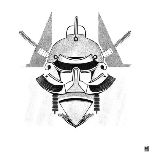 Combine A Samurai Helmet And A Guitar