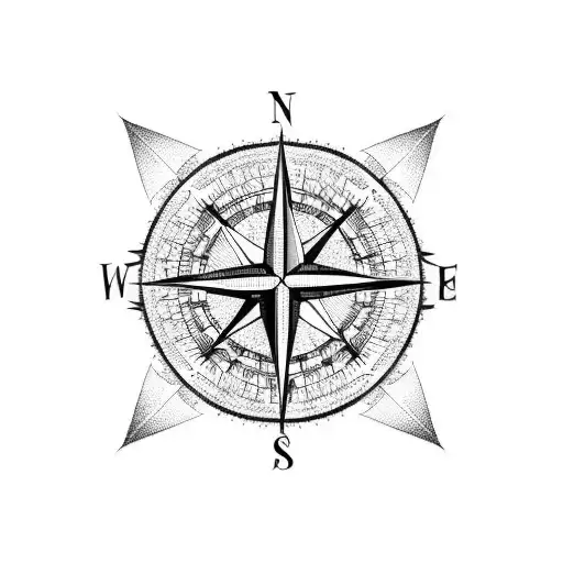 Compass In Geometric Armband