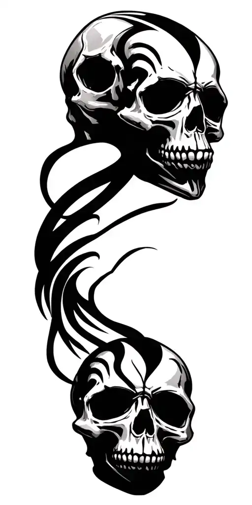 Skulls Connected Up Arm Sleeve