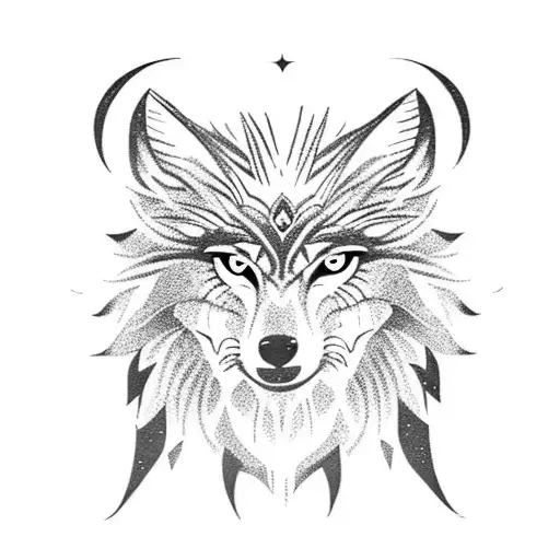 Wolf Owl And Lion Together