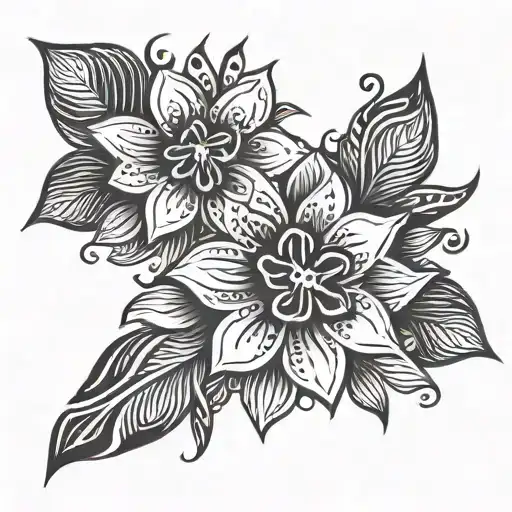 Flowers With Lilac Flower Background