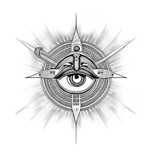 Eye Of Horus Ankh And Eye Of Ra Hieroglyph