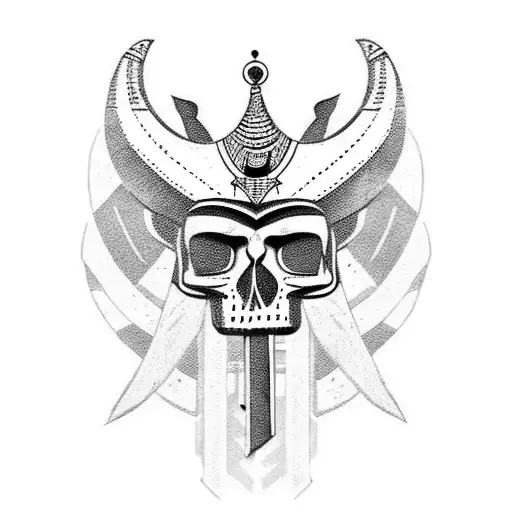 Pharaoh And A Skull