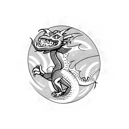 A Dragon Playing A Basketball Game In A Starry Sky