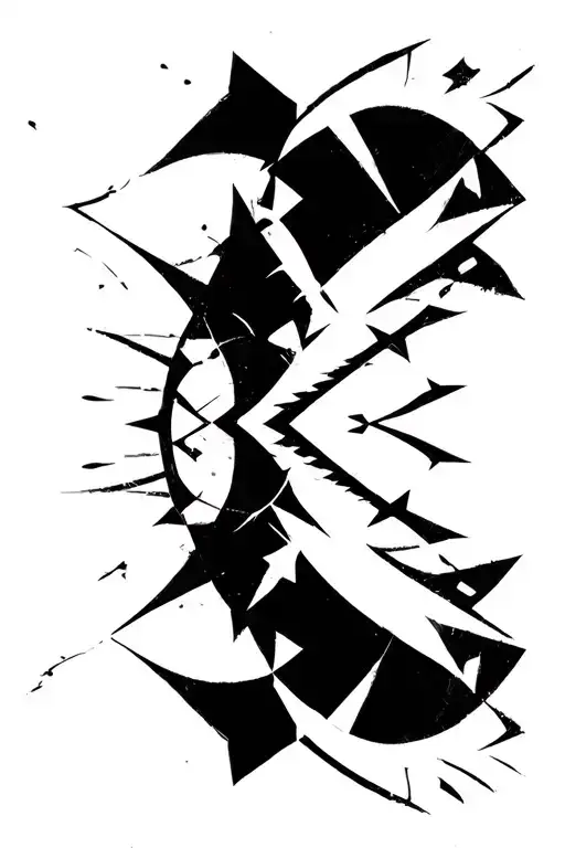 Blackwork Modern Raw Cyber Sigilism Grunge Dark