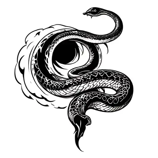 Blackhole Eating A Snake