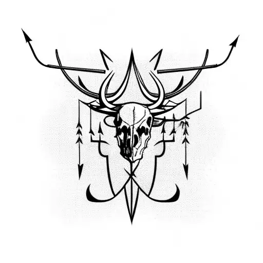 Arrow With A Cow Skull