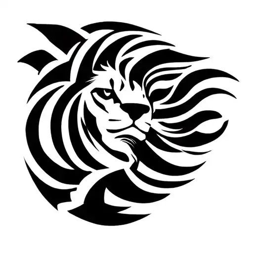 Tribal Patterns Leo Sign