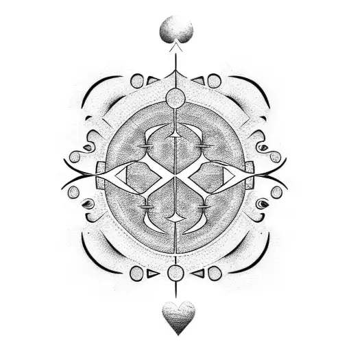 A Dotwork Tattoo Of A Family Tree With Each Member Represented By A Different Tech Symbol