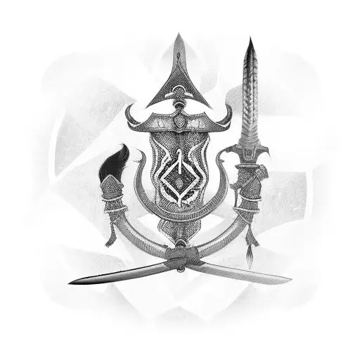 Upside Down Sword With Traditional Sikh Inspiration