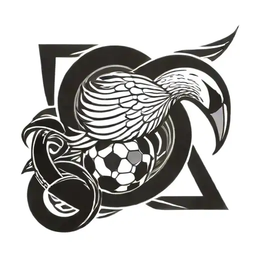 Swan With Soccer Ball