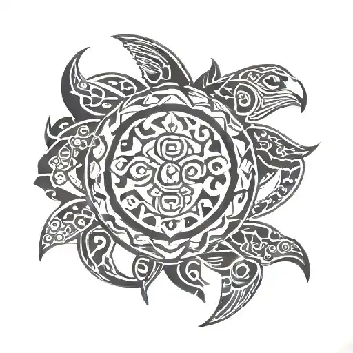 Turtle And Eagle On A Bracelet