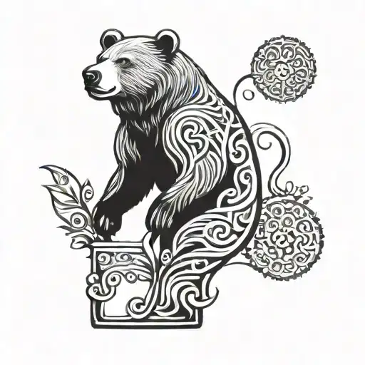 Bear On A Vodka Bottle