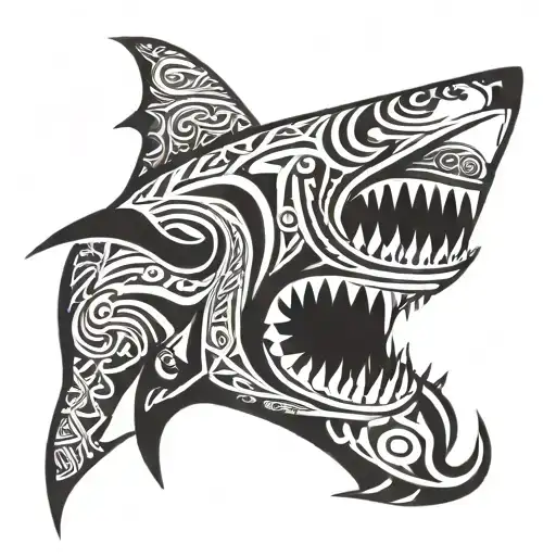 Tribal Shark Using The Letters 'Kolby'