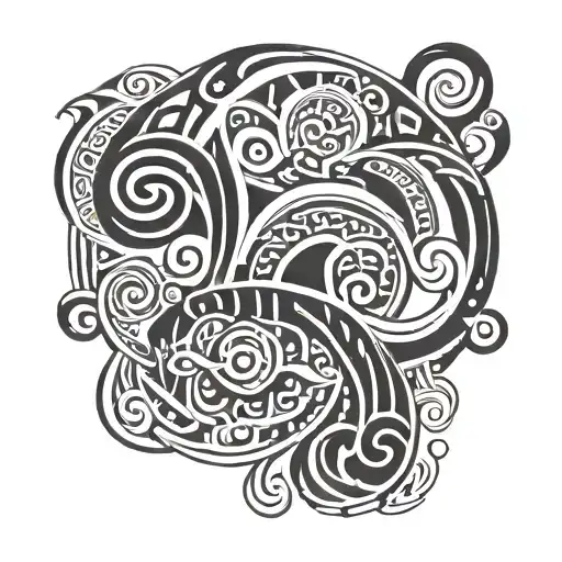 Black Maori Tattoo Design