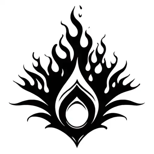 Flame In A Water Drop