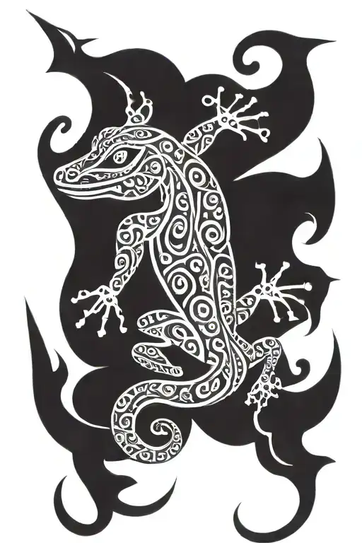 Gecko Purple Red Black