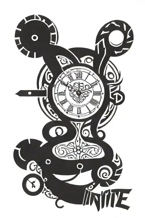 Disassembled Infinity Clock And The Inscription Don't Waste Time