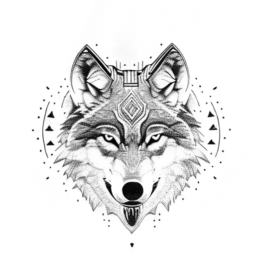 Wolf Biting The Thor Hammer