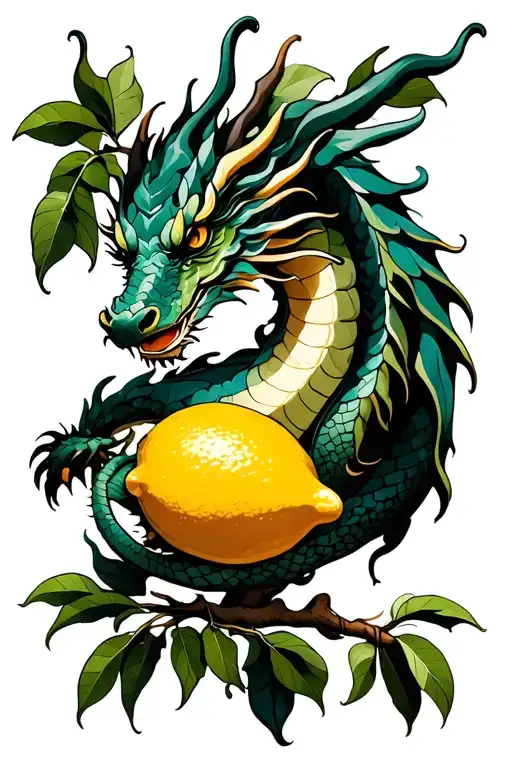 Dragon In A Lemon Tree Intertwined
