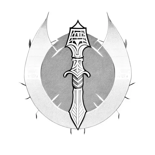 Fearsome African Warrior Spear And Sword In Hand Determined Look