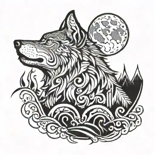 Wolf Howling At The Moon