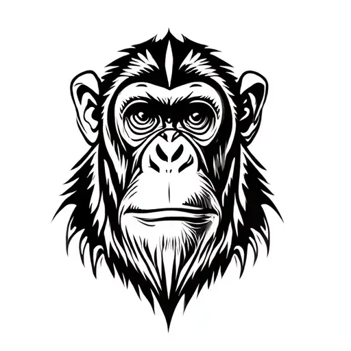 Monkey With Tattoos Become One