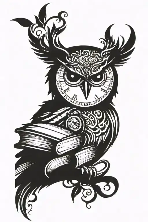 Owl Books Clock