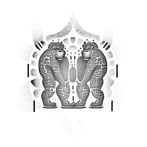 Leopard And Gorilla Fighting