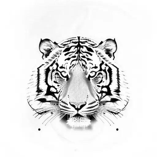 Tiger With Tribal