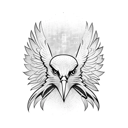 Eagle With Full Wings Open