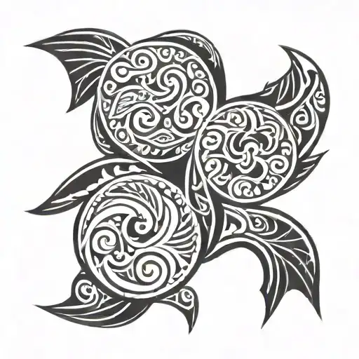 Polynesian Pisces Strong Warrior Love Family