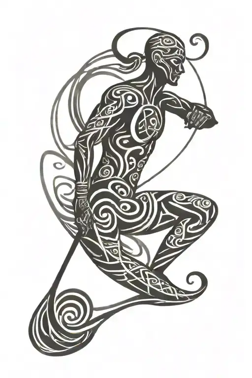 Peaceful Warrior Man Standing Tall