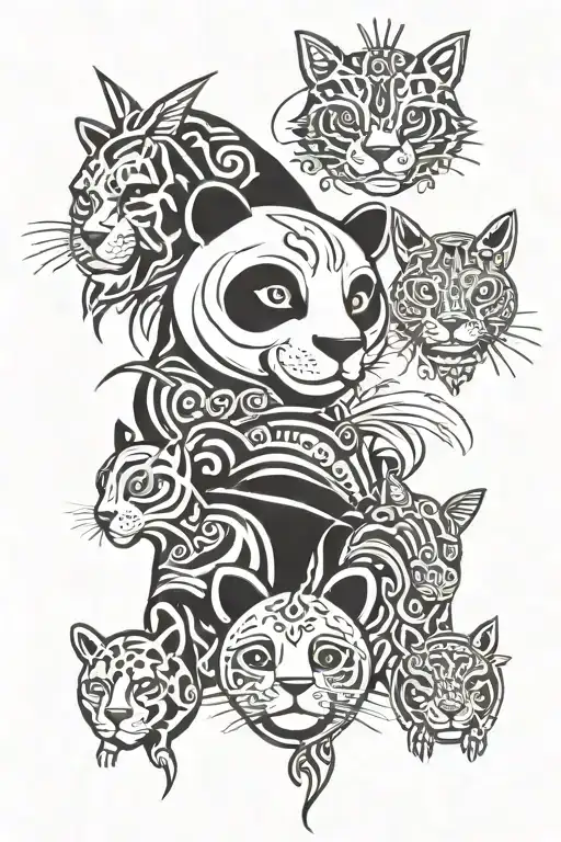 Panda Frog Unicorn And Cat