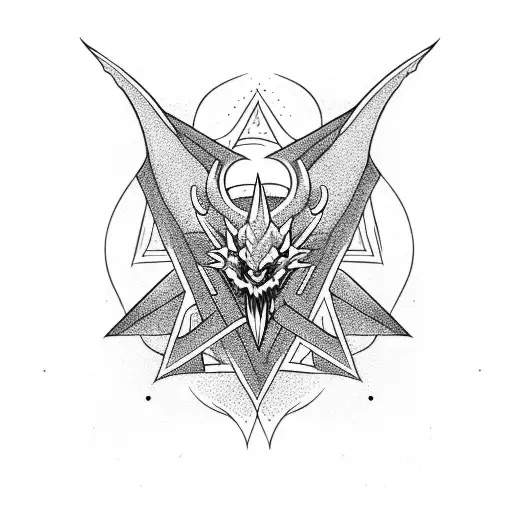 Magic Dragon With Pentagram